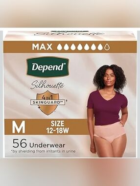Depend Silhouette Adult Diapers Incontinence & Postpartum Bladder Leak Underwear